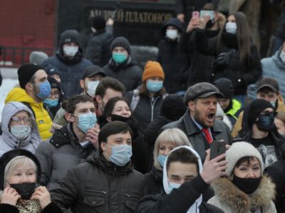 Митинг за освобождение Алексея Навального в Воронеже 23 января. Фото: Андрей Архипов / РИА Новости